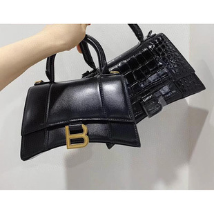 Bag 2024 New Fashion All-match Women's Bag Crocodile Hourglass Bag Shoulder Crossbody Handbag