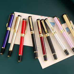 Eternal Pen Three-Piece Set of High Color Value Adult Office Gift Box for Boys and Girls Baozhu Signature Water Pen Metal Pen