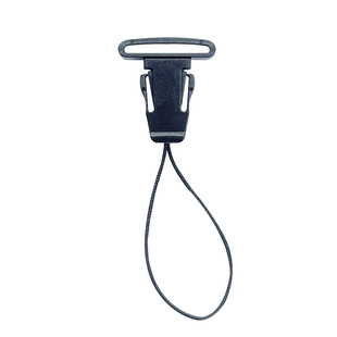 In stock supply plastic 20cm black aircraft buckle with rope head 20mm ribbon mobile phone rope aircraft buckle with rope buckle