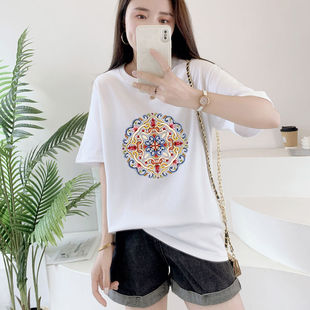 Couples short-sleeved T-shirt summer clothes wholesale women's summer cotton T-shirt top high-grade cotton T-shirt