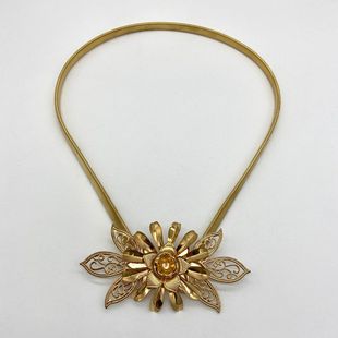 Металлическая Весенняя поясная цепочка с цветочным бантом, женское декоративное платье, поясная цепочка, тонкий индивидуальный эластичный ремень