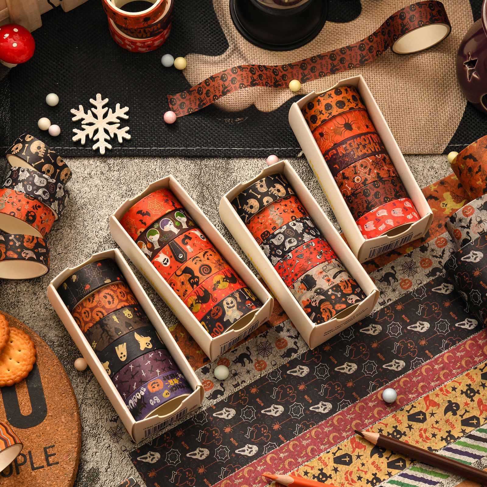 Creative Halloween gifts and paper tape hand account tape Halloween decoration material cute and paper tape
