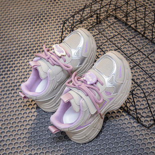 Spring and Autumn Girls' sneaker 2025 New Little Girl Running Shoes Student Middle School Children's Velcro Torre Shoes Tide