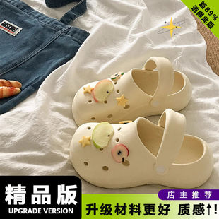 2025 Summer Fashion Two-Wear Casual Eva Soft Thick-Soled Sandals Cute Tomato Three-Dimensional Cat Hole Shoes for Women's Outerwear