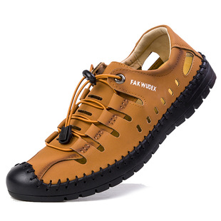 Sandals Men's 2023 New Soft Sole Non-slip Cave Shoes Breathable Driving Shoes Sandals Men's Shoes