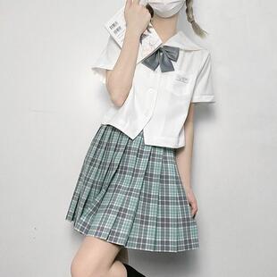 Orthodox Japanese Style Jk Uniform Shirt Sapporo Collar Kansai Collar Black and White No-Text Top Genuine Long and Short Sleeve Sailor Suit
