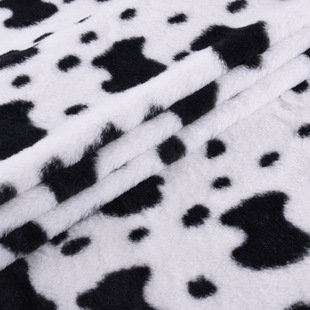 Spot wholesale rabbit hair printing leopard tiger print rainbow stripe printing fabric toy blanket clothing fabric