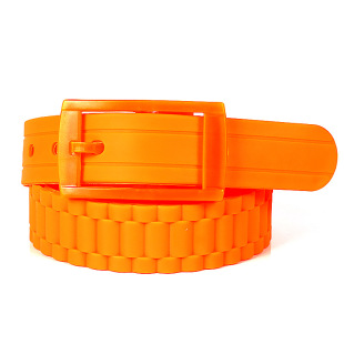 Silicone Belt Candy Color Fashion Men's and Women's Belt Factory Security Check Belt Adjustable One-Piece Anti-Iron
