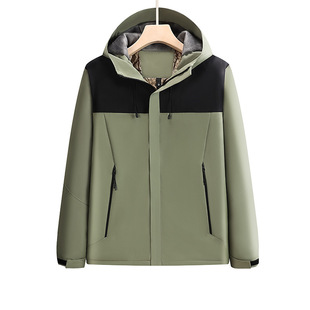 Graphene Soft Shell Jacket Men's and Women's Integrated Velvet Winter Tooling Cotton-padded jacket Printable Outdoor Weatherproof Jacket