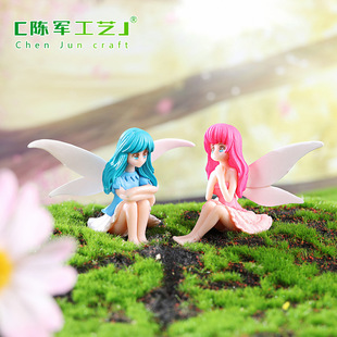 New Flower Fairy micro landscape plastic gardening ornaments DIY flower fairy heart cake decoration crafts
