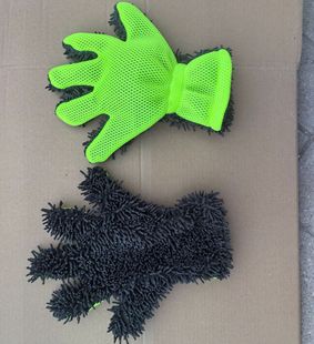 Wholesale chenille car wash gloves 100g thick not easy to damage the paint coral polishing double-sided car wash gloves