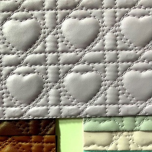 0.8mmPVC Single Needle Imitation Embroidery Three-dimensional Love Pattern Wallet Cosmetic Bag Eye Box Packaging Box Photo Album Leather