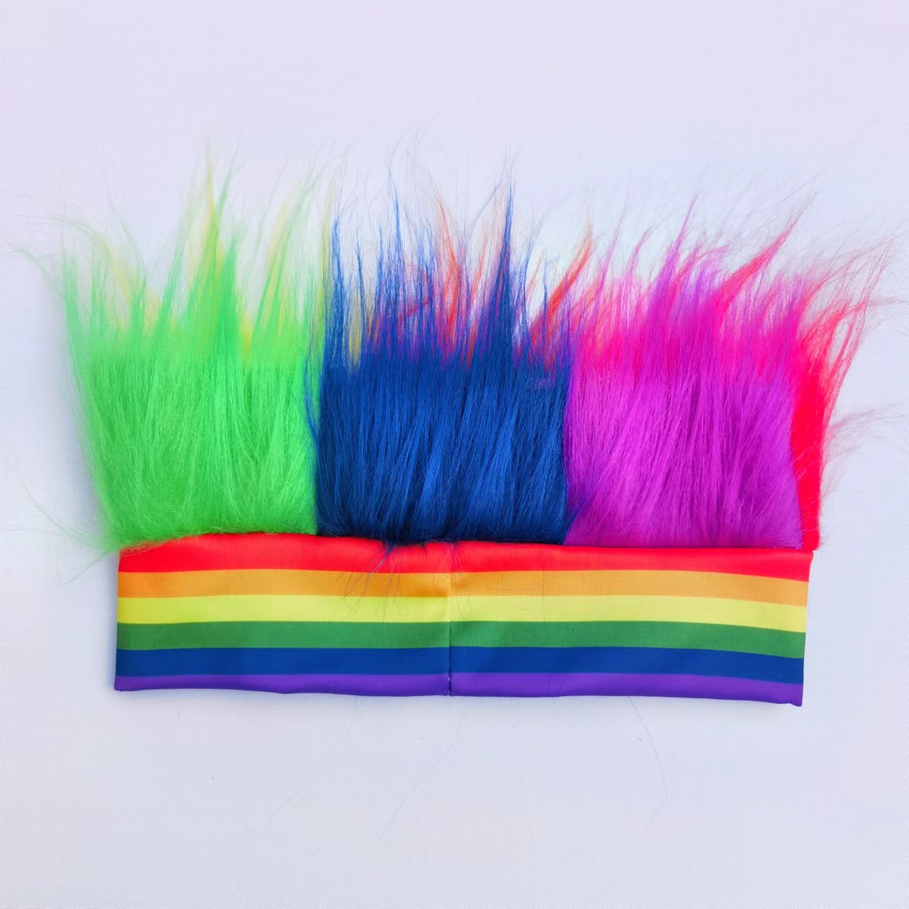 Rainbow Headband Wig Hat Festival Party Decoration Colorful Visor Hat Headwear Costume Party Carnival Supplies