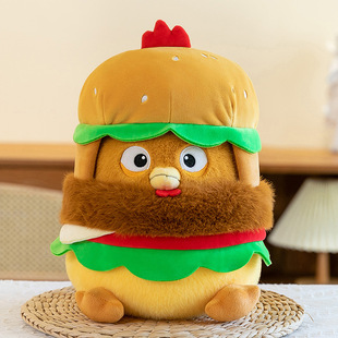 Новый гамбургер курица плюшевая игрушка