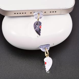 Трансграничный AliExpress Stickman Хорошие друзья любят сращивание двойной подвески из сплава пылезащитная пробка персонализированная модная подвеска