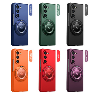 Suitable for Samsung Z Fold7/6/5 Mobile Phone Case 4/3 Magnetic 360 Rotation Stand Flip6/5 Anti-Fall Protective Cover