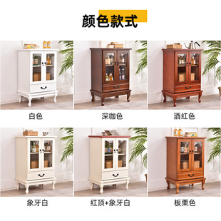 Solid Wood Tv Cabinet Coffee Table Combination Set Modern Simple Small Apartment American Living Room Bedroom European Style Tv Cabinet