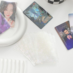Ins Laser Card Film Popcorn Card Film Thickened Card Cover Packaging Plastic Bag Two-Layer Album Small Card Protective Film