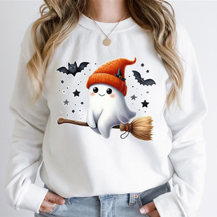 Witch Ghost Cute The Boo Graphic Pullover for Women Creative
