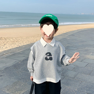 [5989 people collection] 2025 new suit baby sweater thin casual children spring and autumn foreign style children's men