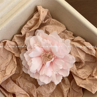 High-grade super fairy gradient peony flower duck bill clip hairpin atmosphere girl bangs clip photo hair accessories hairpin