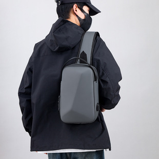 Cross-border Men's Chest Bag Cipher Lock Business Commuter Chest Crossbody Bag Large Capacity Multifunctional Men's Shoulder Bag