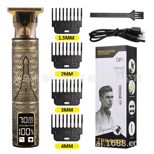 Cross-Border special for HIENA digital hair clipper large screen digital LCD hair clipper LCD display electric clipper