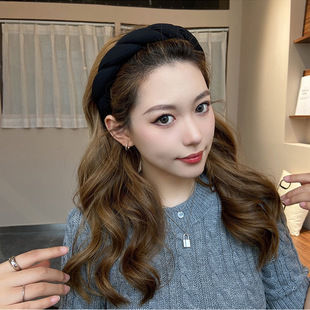 Vintage French Style Face Wash Hair Stamp Hair Hoop Women's Summer Simple Elegant Headwear Non-slip Wide Edge Cyber Celebrity Broken Hair Hoop Fairy