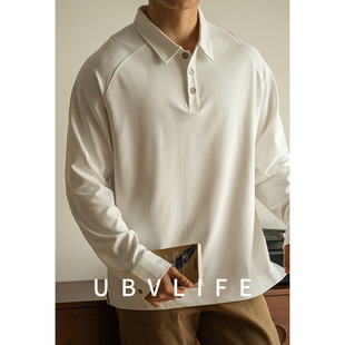 Light Business Heavy Polo Shirt Men's 2025 Spring New Sports Commuter Long Sleeve T-Shirt Casual Lapp Base Shirt