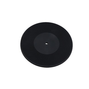 PVC soft rubber record coaster coaster simulation phonograph coaster coffee non-slip coaster can be customized LOGO