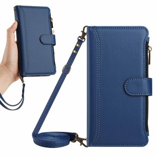 Suitable for Samsung A56 Nine Karat Zipper Bag A36 Flip A54 Mobile Phone Case A23 Crossbody Leather Case A73 Protective Cover A17