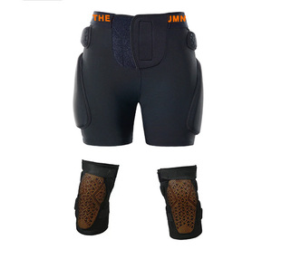 Ski protective gear reinforced single and double version butt pad hip pad knee pad inner wear protective gear suit adult anti-fall pants
