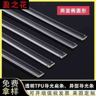 Optical fiber TPU light guide strip Oval flat optical fiber luminous arm band bracelet PU light guide flat strip LED light guide strip