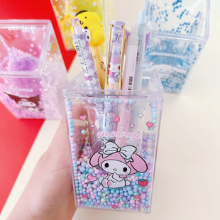 Sanrio pen holder high-looking coolomi student stationery pen holder stationery box dopamine makeup brush storage container