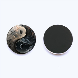 Yin Yang Tai Chi gossip refrigerator stickers crystal gem magnetic whiteboard stickers home decorations wholesale 25mm