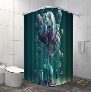 Waterproof shower curtain curtain curtain bathroom decorative shower curtain polyester curtain bathroom accessories