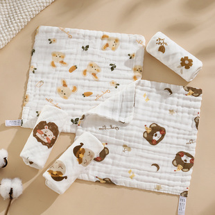 Baby towel gauze newborn saliva towel children's square towel baby's towel class a wash face bath absorbent soft