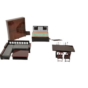 Mini Miniature Model Scene Shelf Mini Model Miniature Interior Design Tea Set Sofa