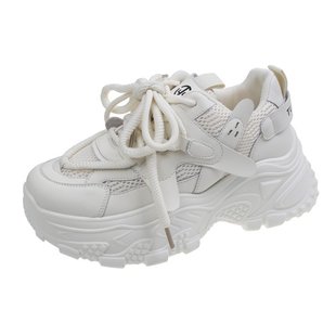 Thick-soled Torre Shoes Women's Shoes Summer Thin 2024 New High-rise White All-match Casual Breathable Casual sneaker