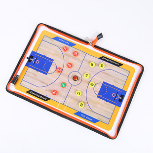 Basketball Tactical Board Coach Command Board Erasable Notes Magnetic Board Competition Training Exercise This Zipper Bag Tactical Board