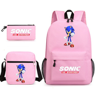 Новый мультфильм Sonic Sonic ежик три комплекта школьных сумок для школьников