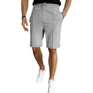 Cross-Border Amazon Summer New Waffle Loose Straight-Leg Five-Point Pants Men's Fashion Versatile Breathable Casual Shorts