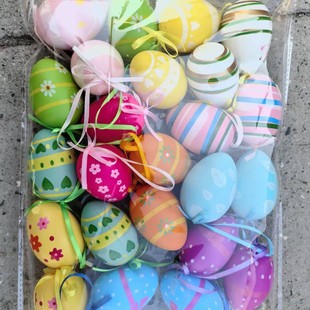 Wedding Factory Simulation Pattern in stock Painted Layout Easter Eggs Plastic Eggs Home Hanging Color Party
