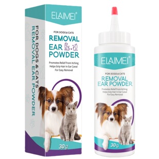 Трансграничная ELAIMEI Pet выщипывание ушной пудры для волос Детская Чистка запаха ушей для кошек и собак Общая Чистка ушной пудры 30 г