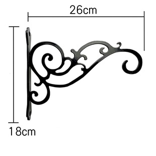 Manufacturer Cross-border Hanging Plant Bracket Indoor and Outdoor Black and White Wall Flower Basket Lamps Retro Plant Hooks