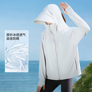 Summer sun protection clothing women's new anti-ultraviolet ice titanium yarn outdoor cycling sun protection clothing ice silk breathable coat