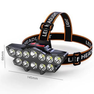 12-head headlight strong light super bright rechargeable fishing lamp long-range super bright head-mounted LED miner's lamp flashlight A88