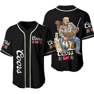 Foreign Trade 2024 New European and American Style Men's 3D Printed Hem Button Loose Baseball Cardigan Short Sleeve Men's Summer