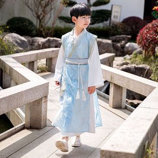 Детский костюм Hanfu Мальчик летом и осенью тонкий костюм