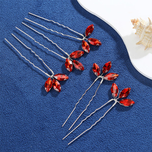 Amazon Korean style beautiful diamond-embedded light luxury rhinestone hairpin u-shaped hairpin pin headdress women's hair accessories direct sales